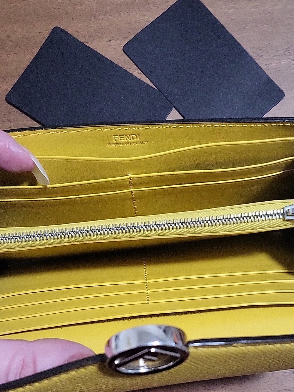 Fendi Zucca Print Yellow and Brown Women's Wallet and Dust Bag - Picture 14 of 17